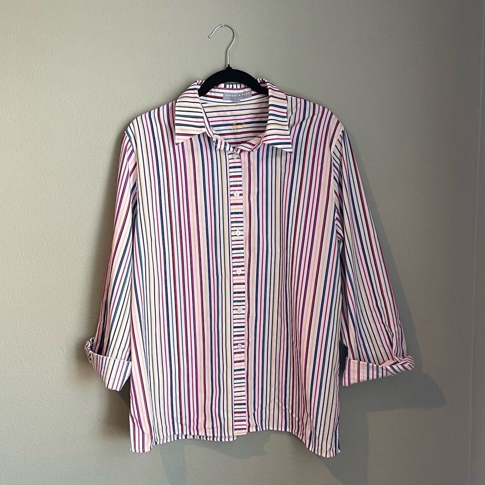 Over Sized Colorful Button Down